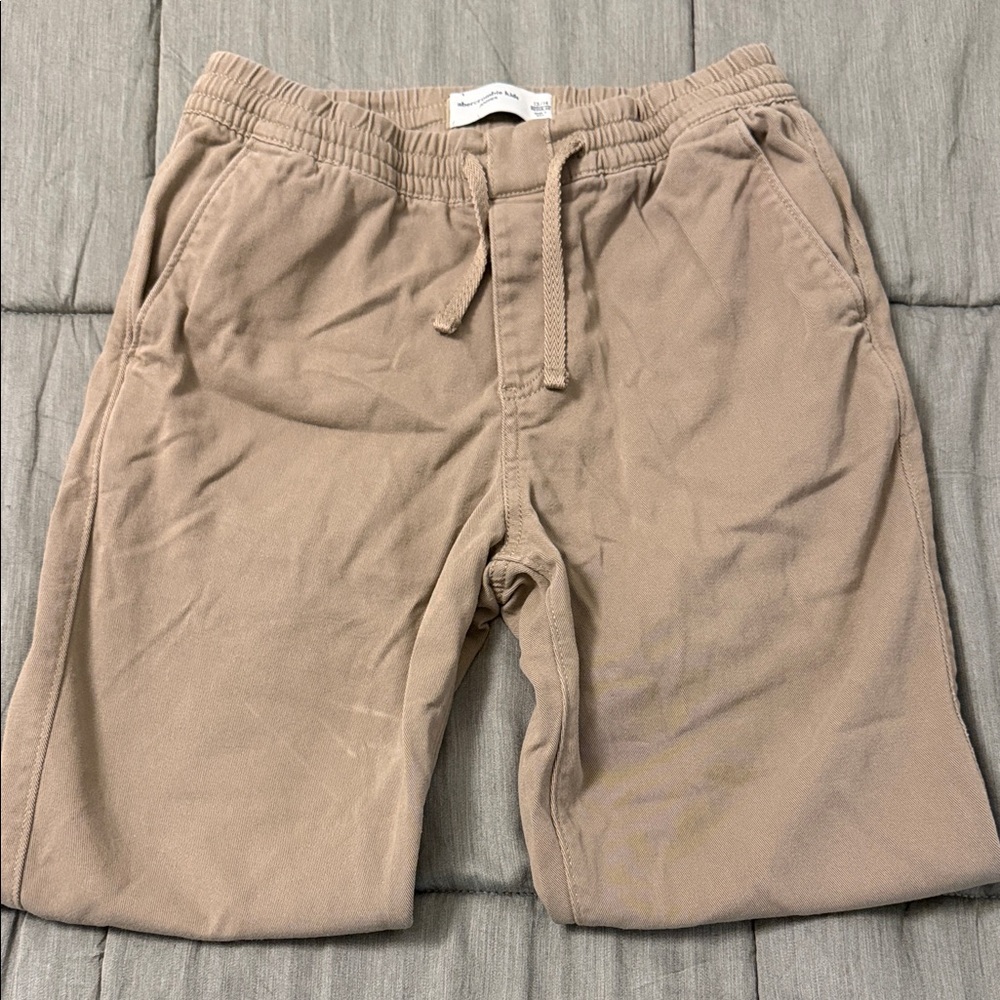 abercrombie kids Tan Pull-On Jogger Pants